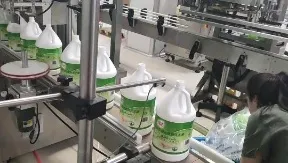 Full Automatic Full Bottled Liquid Double Screw Cap Filling Machine