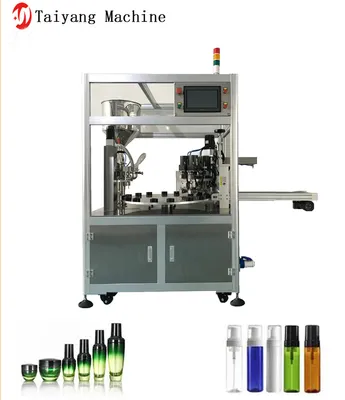 Omron PLC Control System Plastic Bottle Double Head Rotary Filling Machine